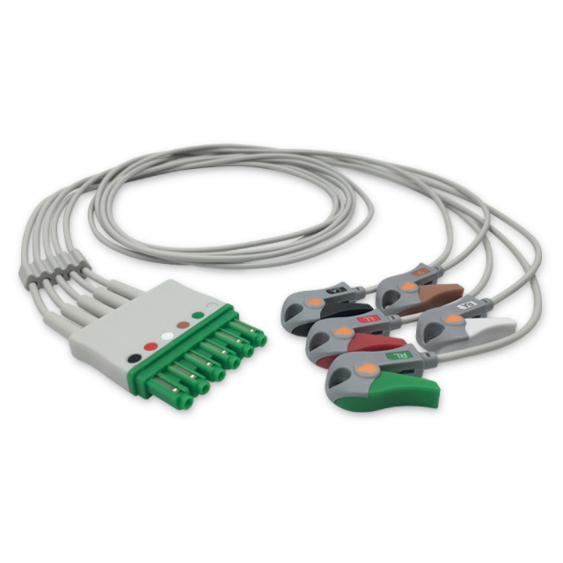 Draeger 5-Lead ECG Leadwire MS16546, MP03404 Compatible, EL-DR01-5GA - 副本