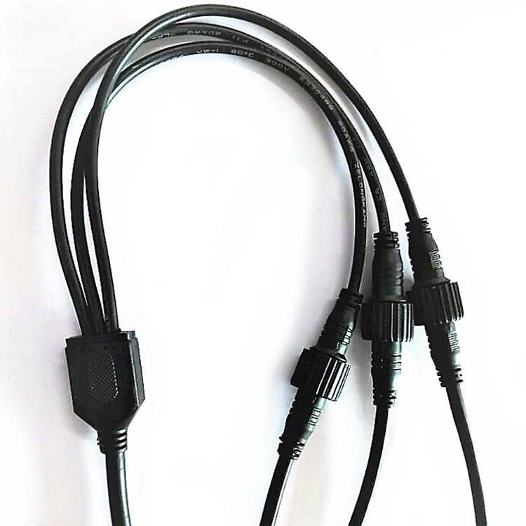 OEM Waterproof Power Cord Cable 1 for 2/3/4, DC5521 Thread  Male&Female Connect Wire Harness