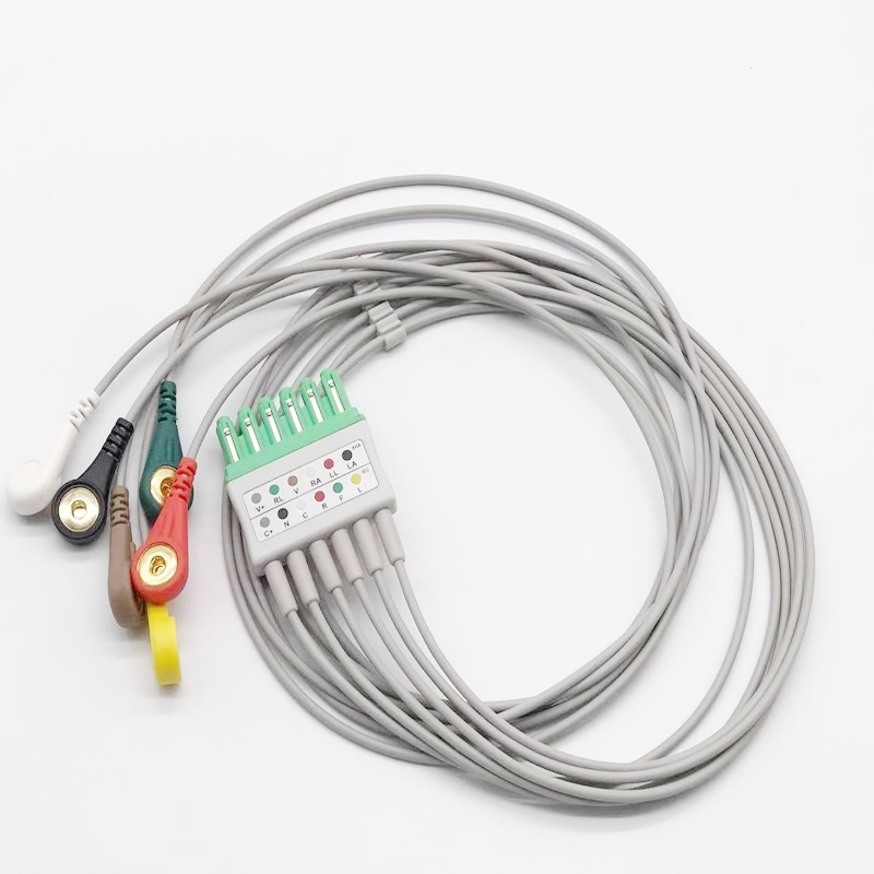 Siemens Compatible ECG Leadwires 5-lead AHA Snap Ends