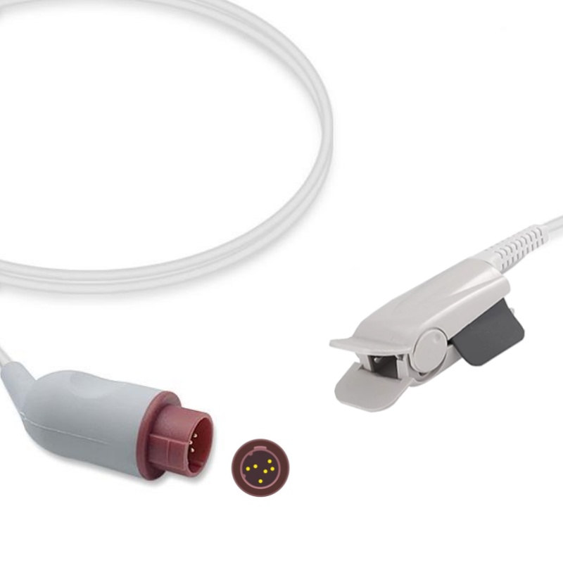 Kontron 608010 Compatible SpO2 Sensor Adult Finger Clip Probe, SL-KT01-AC