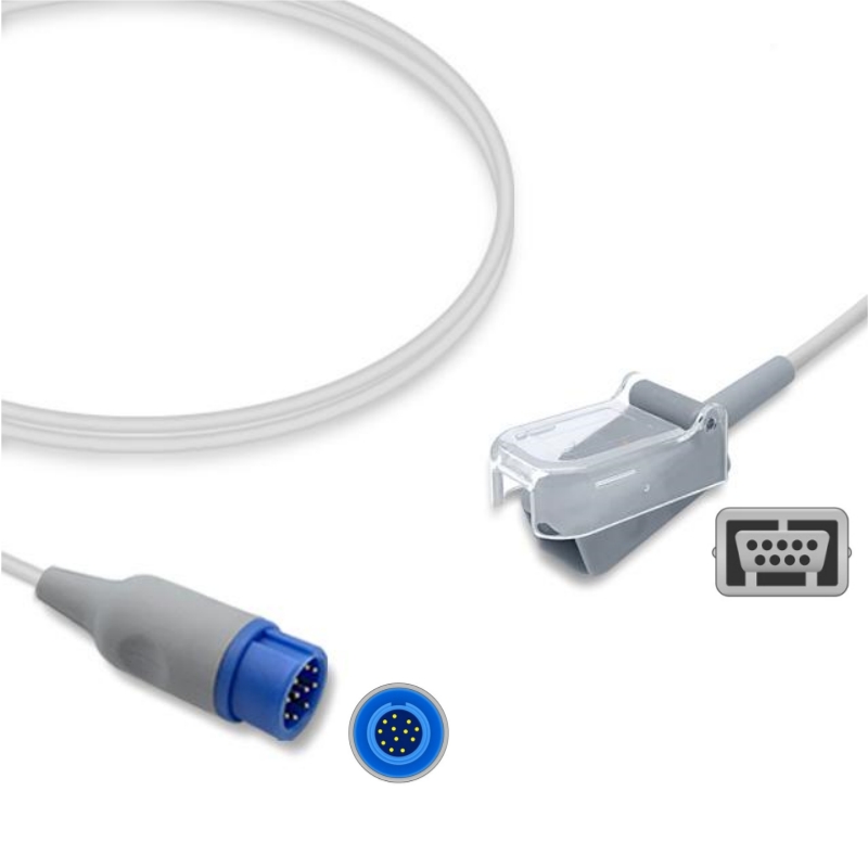 Mindray Datascope 12-Pin SpO2 Extension Cable Adapter 0010-30-12452 Compatible, SA-MR05MA-LS
