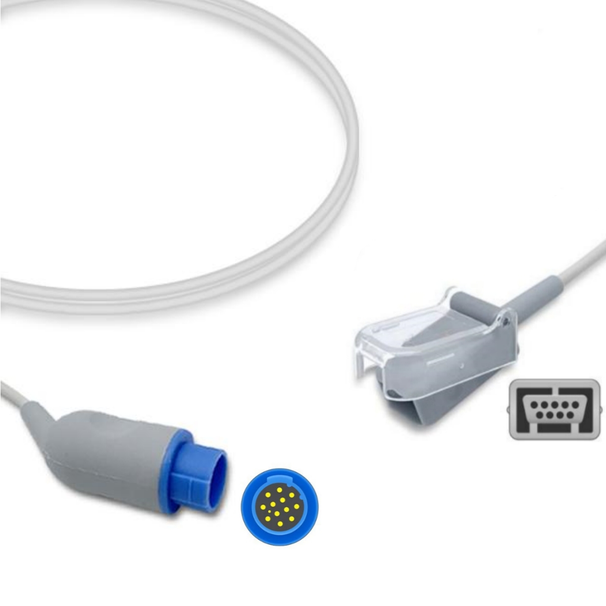Mennen SpO2 Extension Cable Adapter 551-306-321 Compatible, SA-MN02-LS