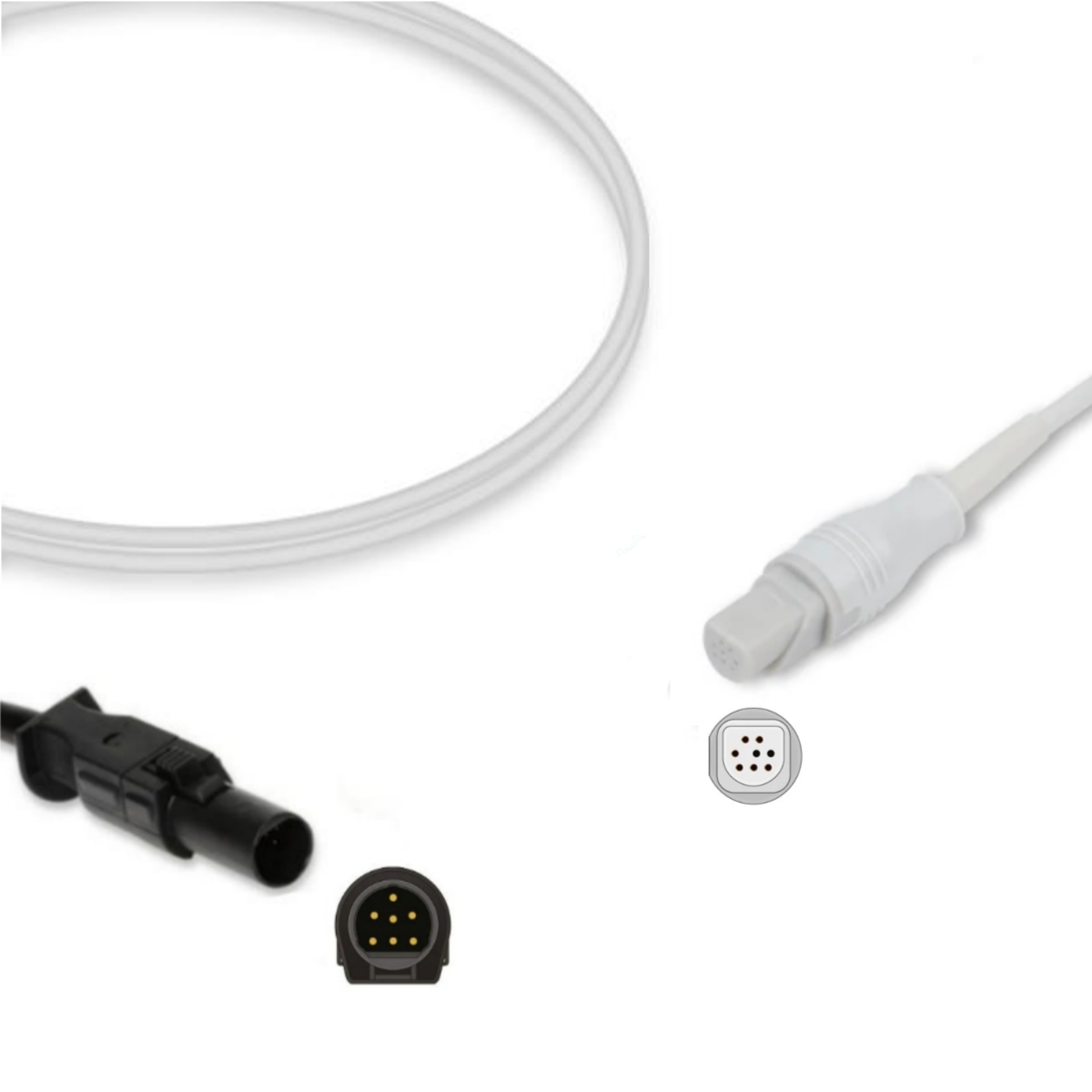 Novametrix SpO2 Extension Cable Adapter 8853-00 Compatible, 8-Pin