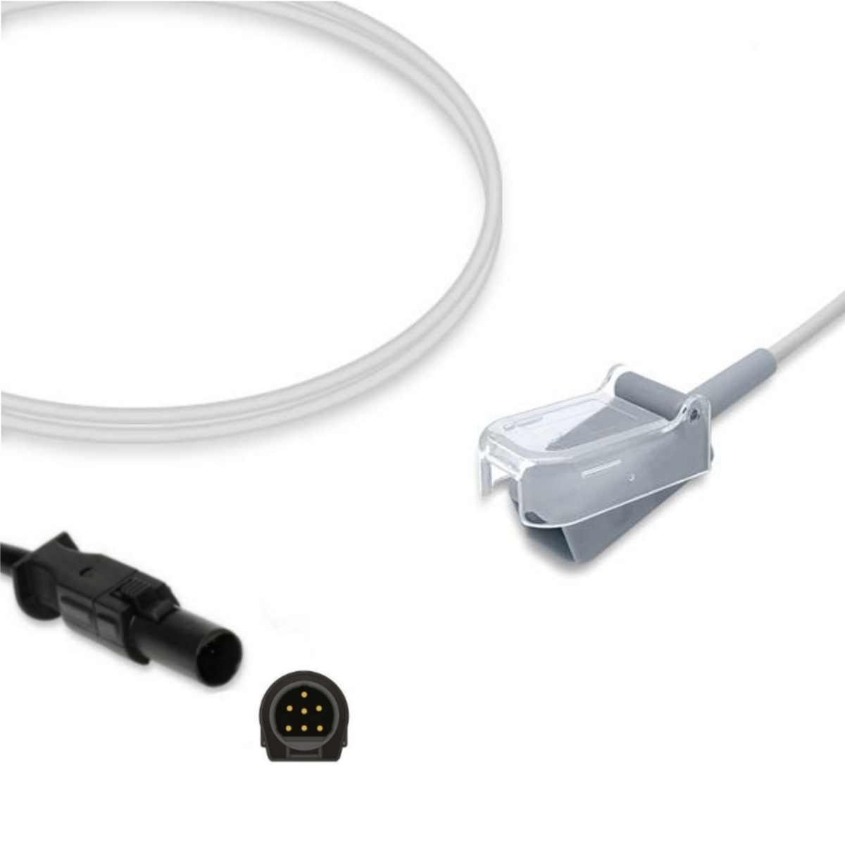 Novametrix SpO2 Extension Cable Adapter, 7-Pin Connector
