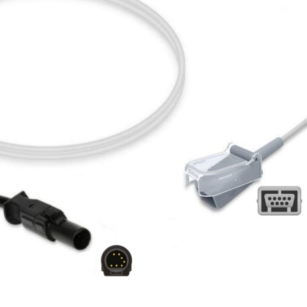 Spacelabs SpO2 Extension Cable Adapter 700-0002-00 Compatible, SA-SP01-LS