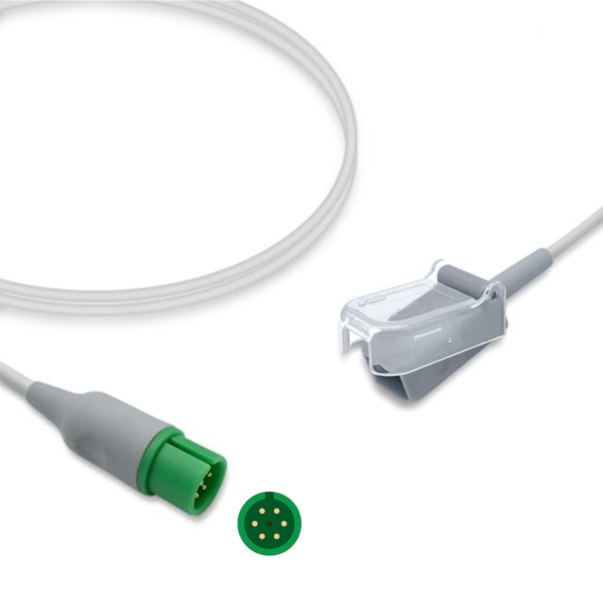 Bionet BM3 7-Pin SpO2 Extension Cable Adapter SPCBL-410 Compatible, SA-BN03-ND