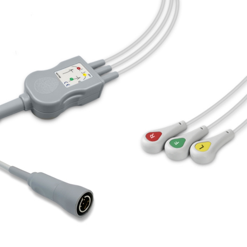 Colin ECG Cable 3-Lead Snap for BP-88, BP-306 Compatible, EC-CL01-3SI
