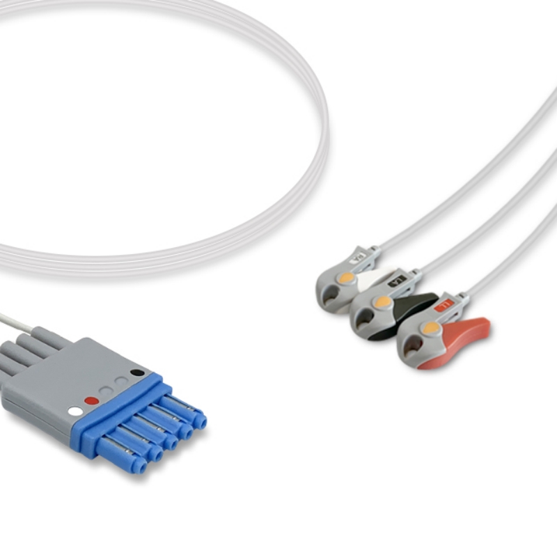 Criticare ECG Lead Wires 3-Lead Grabber 1124-A3, 1124-A5 Compatible, EL-CR01-3GA