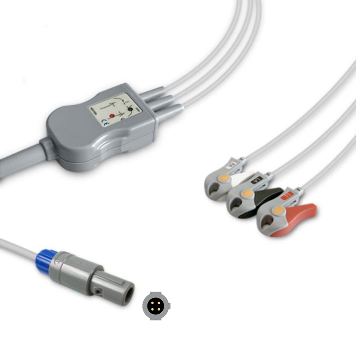 Siemens ECG Cable 3-Lead Grabber 7396448 Compatible, EC-DR01-3GA