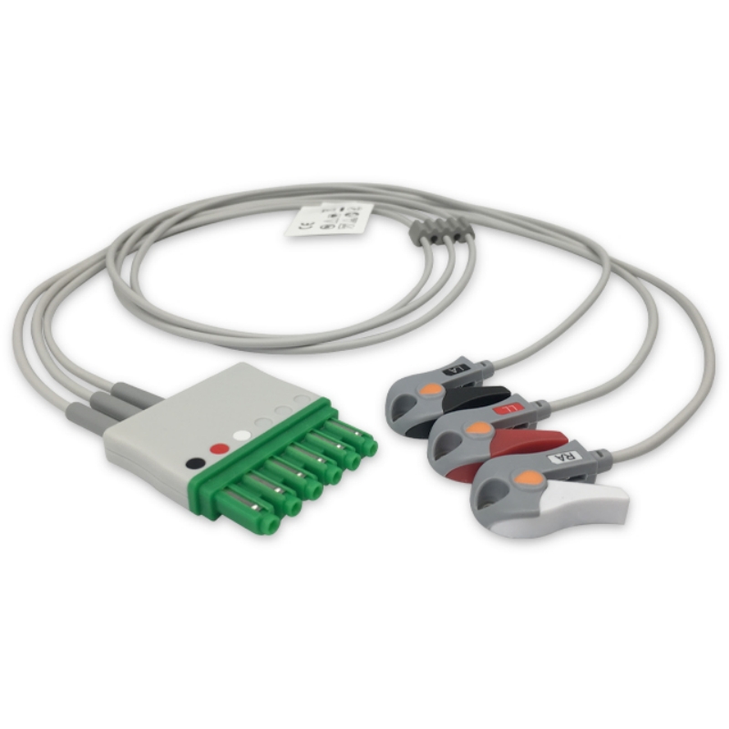 Draeger 3-Lead ECG Leadwire MS16231, MP03402 Compatible, EL-DR01-3GA