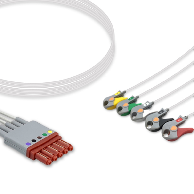 Draeger Grabber Chest ECG Leadwire 6644566 Compatible, EL-DR04-5GA 