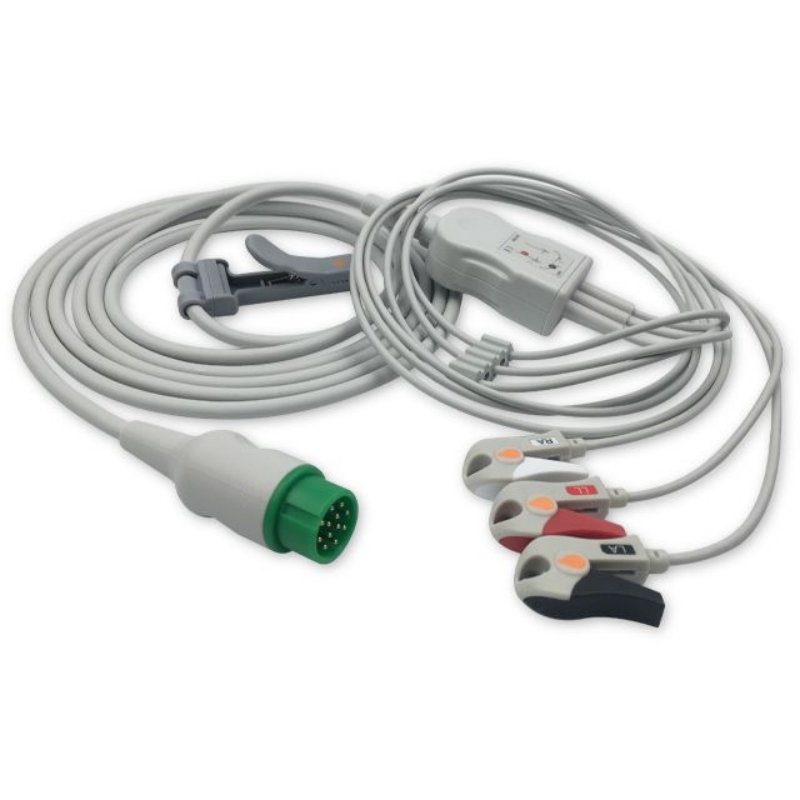 DRE Infinium Compatible ECG Cable 3-Lead Grabber AHA, EC-IF01-3GA