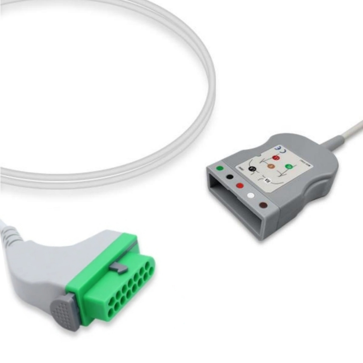 Fukuda Denshi CIO-07CTP-5NA Compatible ECG Trunk Cable Adapter, ET-FD03-5TP1