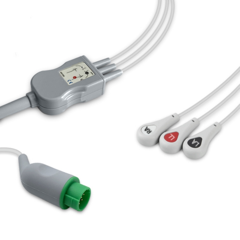 Mennen Compatible 12-Pin ECG Cable for Enmove 1000, Envoy, EC-MN01-3SA