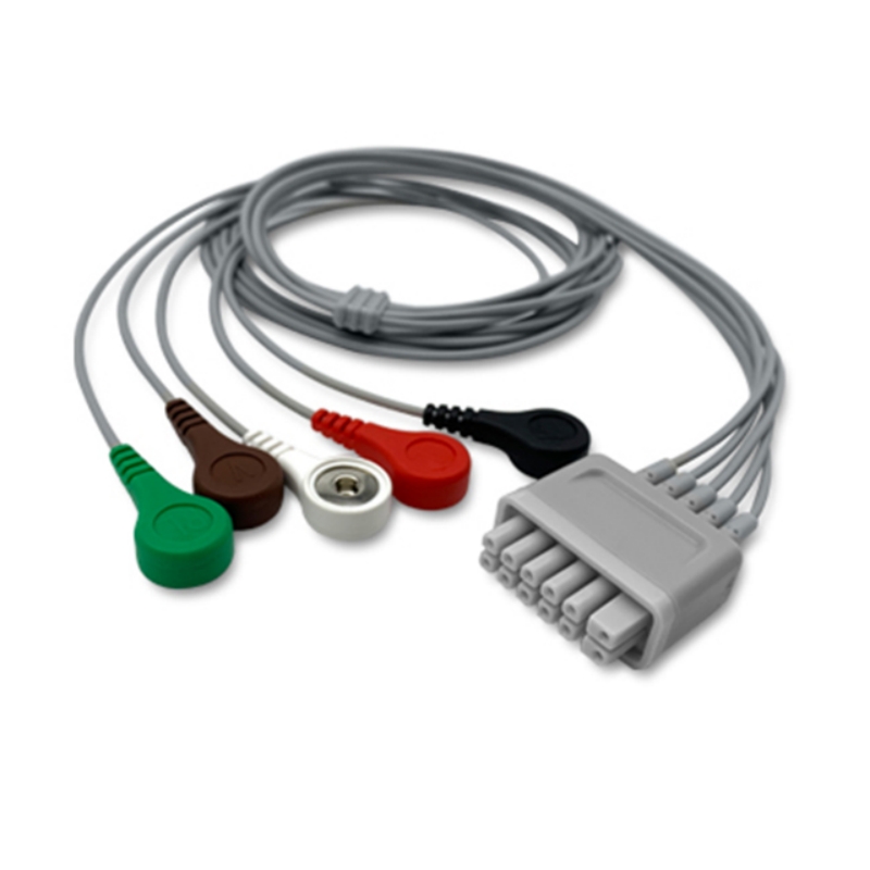 Mindray Datascope 5-Lead ECG Telemetry Leadwire 009-004782-00 Compatible, EH-MR02-5SA
