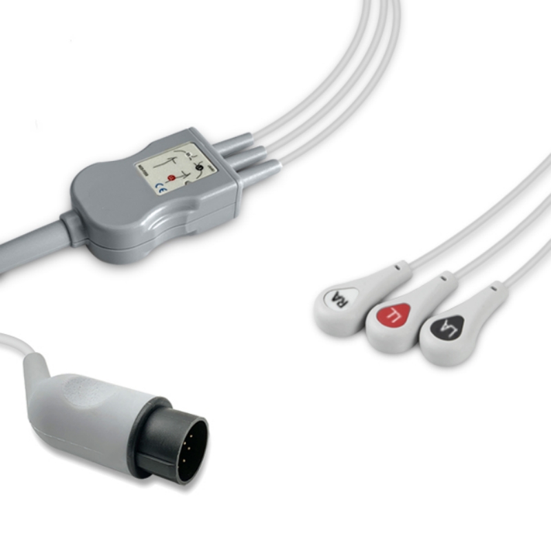 Nihon Kohden 11-Pin Compatible Defibrillator ECG Cable for OEC-6102A, EC-NK03-3SA