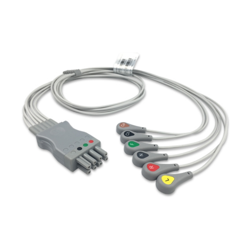 Nihon Kohden BR-916P Compatible ECG Leadwires 6-Lead for BSM, Life Scope series, EL-NK01-6SI