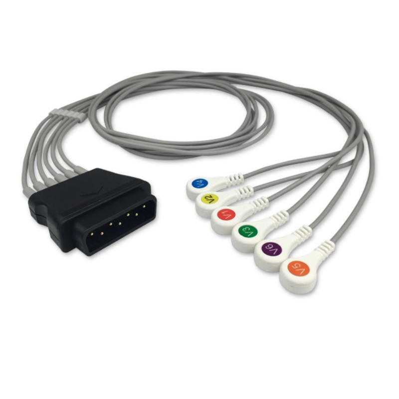 Physio Control ECG Leadwire 6-Lead 11110-000103, 805265-04 Compatible, EL-PC01-6SA