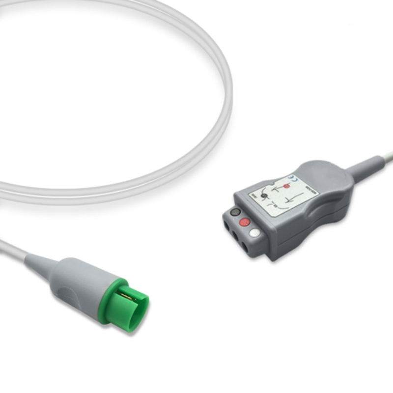 Spacelabs ECG Trunk Cable 3-Lead DIN 700-0008-10, 700-0008-11 Compatible, ET-SP01-3DN