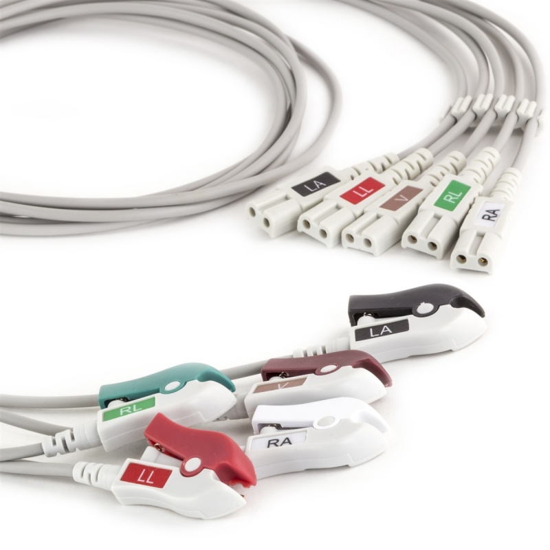 Spacelabs Nihon Kohden Compatible ECG Leadwire LL Style Connector, EL-SP04-5GA