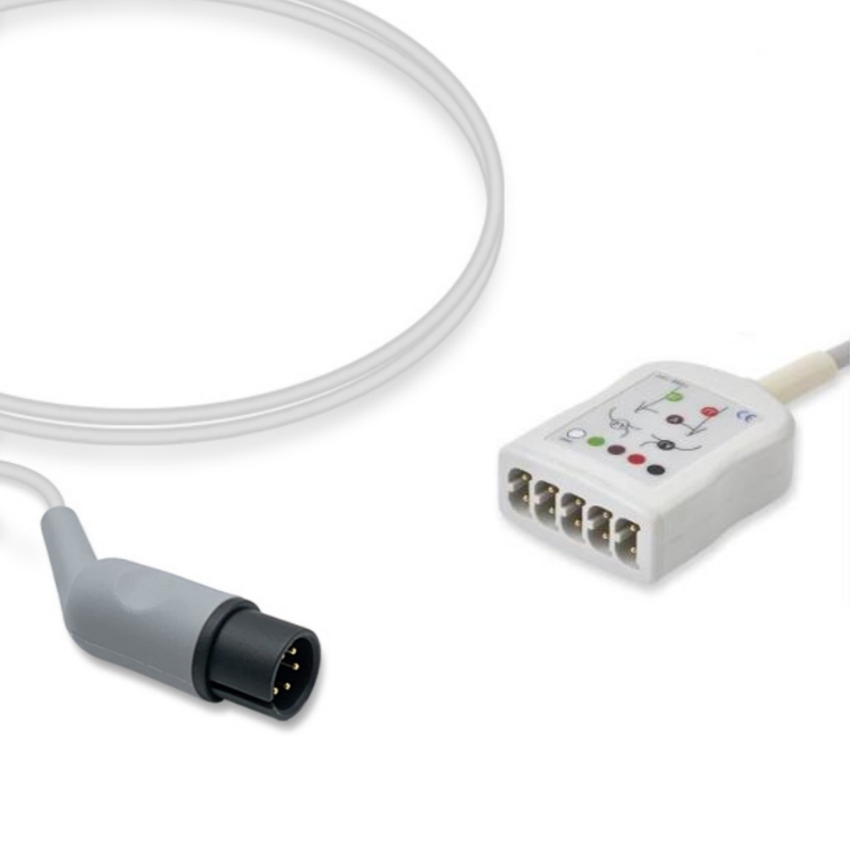 Spacelabs 012-0425-00 Compatible ECG Trunk Cable LL Style Adapter, ET-SP02-5LL