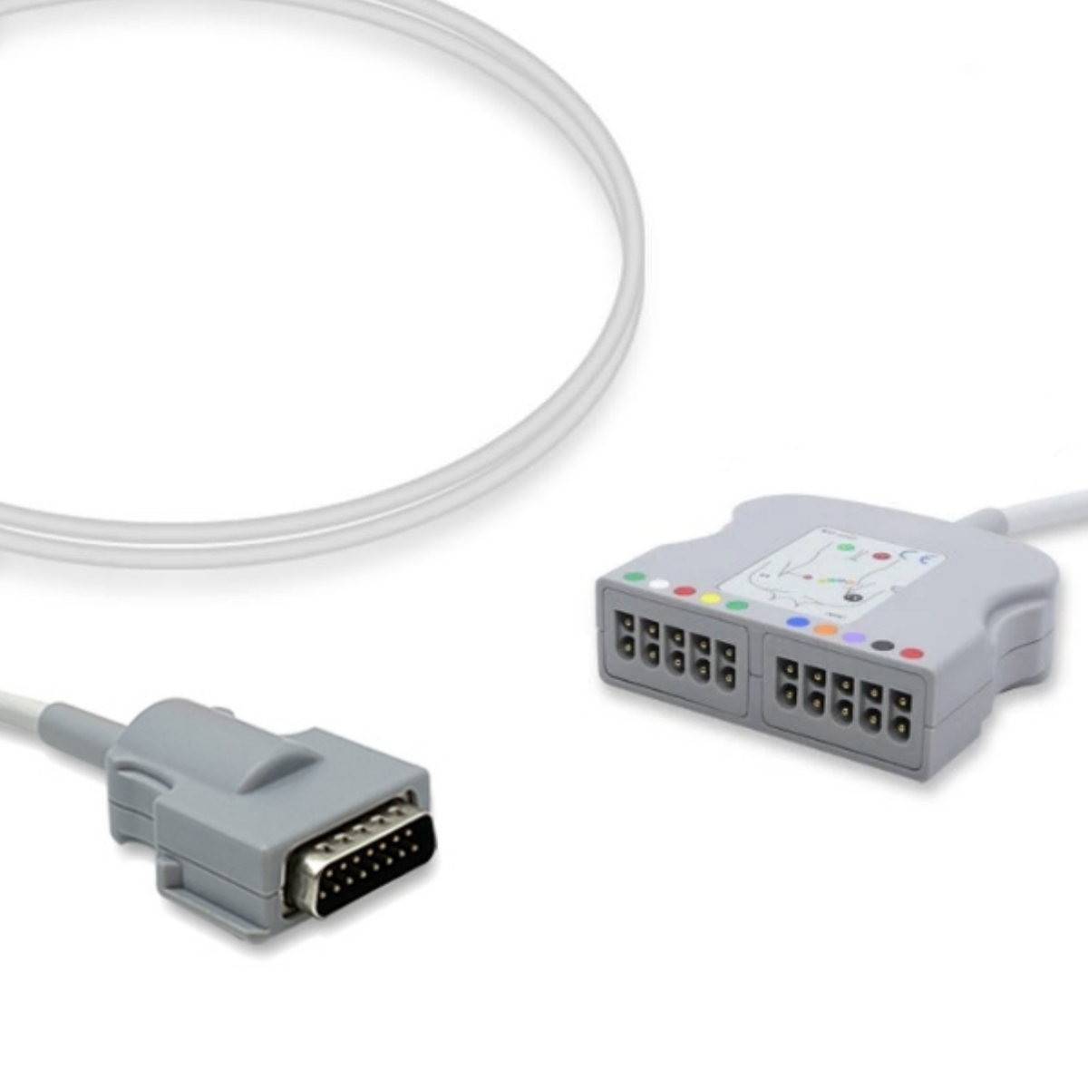 Burdick Compatible EKG Trunk Cable 10-Lead, EKT-BK01-TP