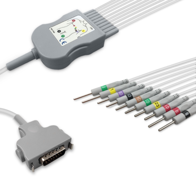 Fukuda Denshi EKG Cable 10-Lead CP-101LD, CP-104L Compatible, EK-FD02-10NI