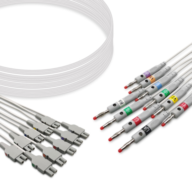 Marquette Multi-Link EKG Leadwire 10 Leads Banana 2016032-001 Compatible, EKL-GE02-10BA 