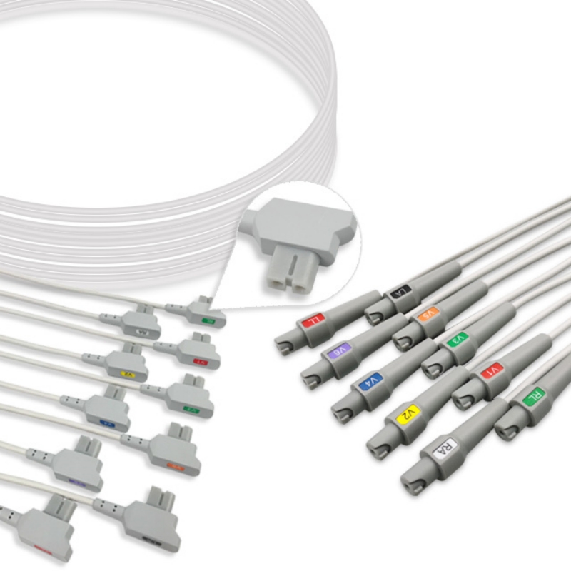 Marquette EKG Leadwire 10 Leads without Adapter Compatible, EKL-GE03-10A