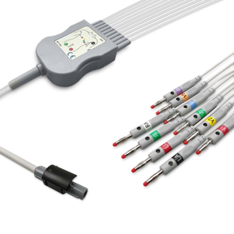 Welch Allyn EKG Cable 10 Leads Banana 4mm RE-PC-AHA-BAN Compatible, EK-WA01-10SA