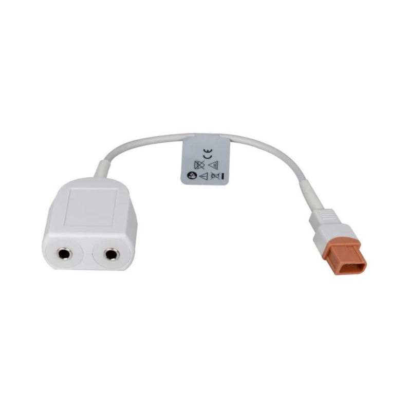 Spacelabs Temperature Adapter Cable Dual 6.3mm Connector 700-4000-00, 700-0031-00 Compatible, TA-SP01-2Y4