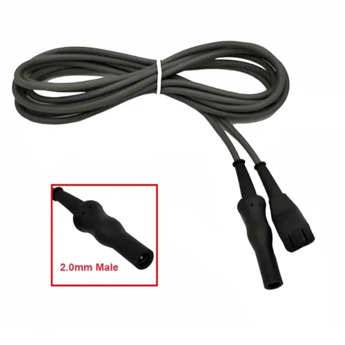 ESU HF Connect Cable Cord 2MM Conenctor Compatible for Use with Aesculap Forceps Instrument