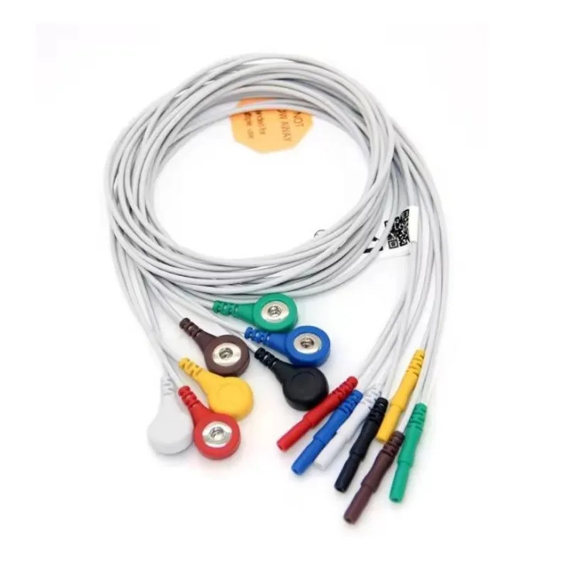 AAMI DIN Style ECG Leadwires Snap Ends, IEC/ AHA Standard Color
