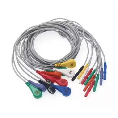 AAMI DIN Style ECG Leadwires Snap Ends, IEC/ AHA Standard Color