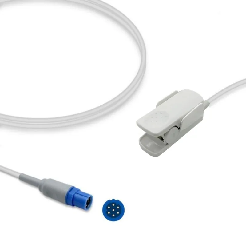 Draeger Directly SpO2 Sensor Probe Adult Finger Clip 7-PIN Compatible