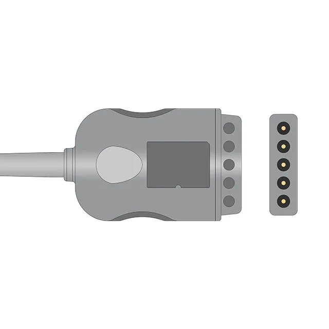 AAMI 6-PIN ECG Trunk Connect Cable Adapter 5-Lead DIN Compatible