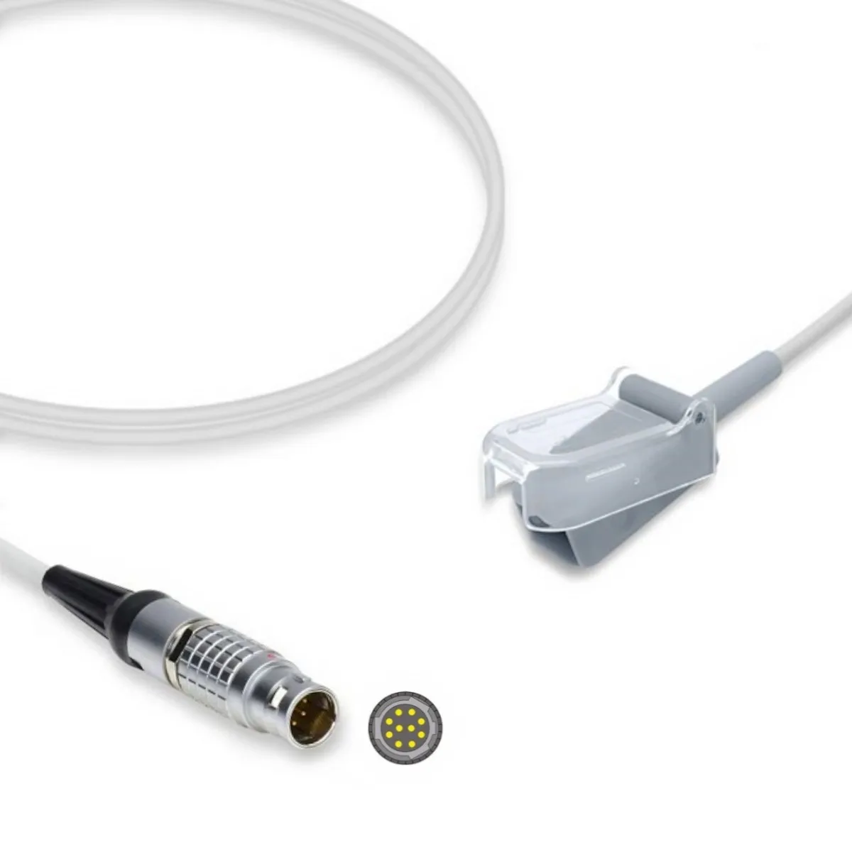 Mennen SpO2 Extension Adapter Cable 261-877-070 Compatible, Lemo 8-PIN