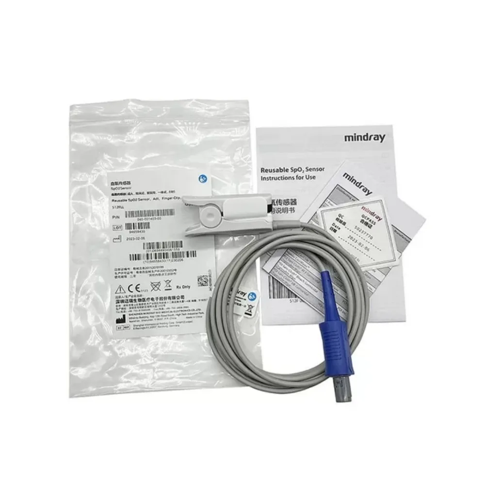 Mindray Datascope SpO2 Sensor Probe Adult Finger Clip 512FLL 0600-00-0094 Original