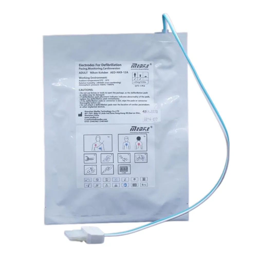 Nihon Kohden Welch Allyn Compatible AED Electrodes Defibrillation Pads