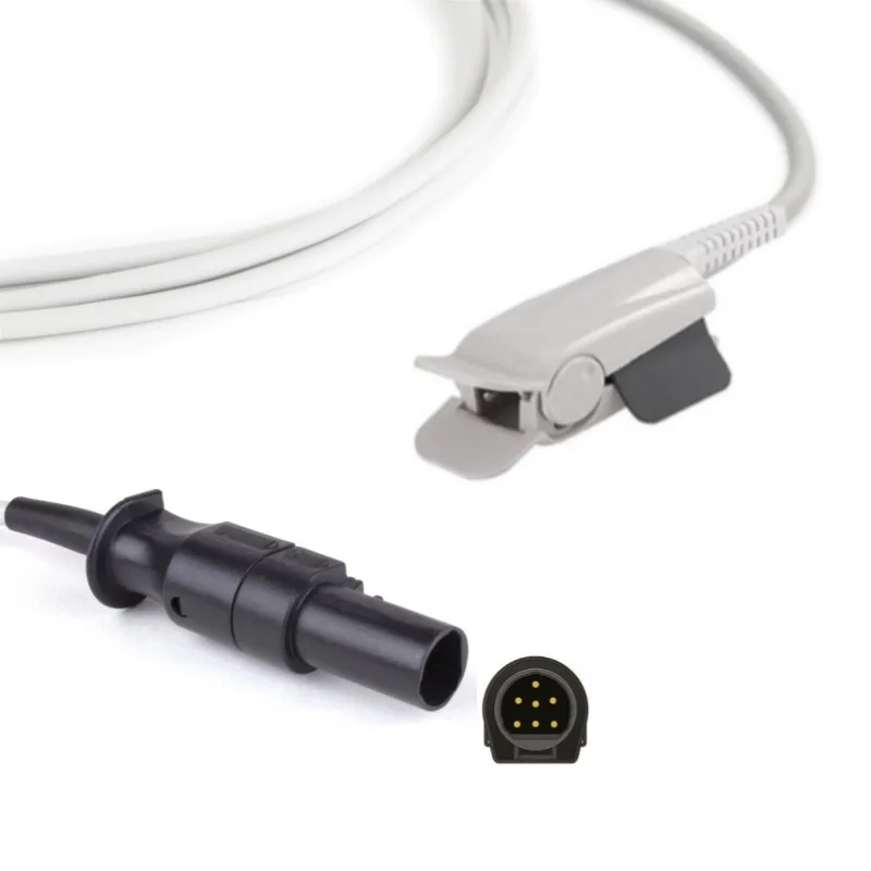 Novametrix Spacelabs Directly SpO2 Sensor Probe Adult Figner Clip 369083-001, 8776-00 Compatible