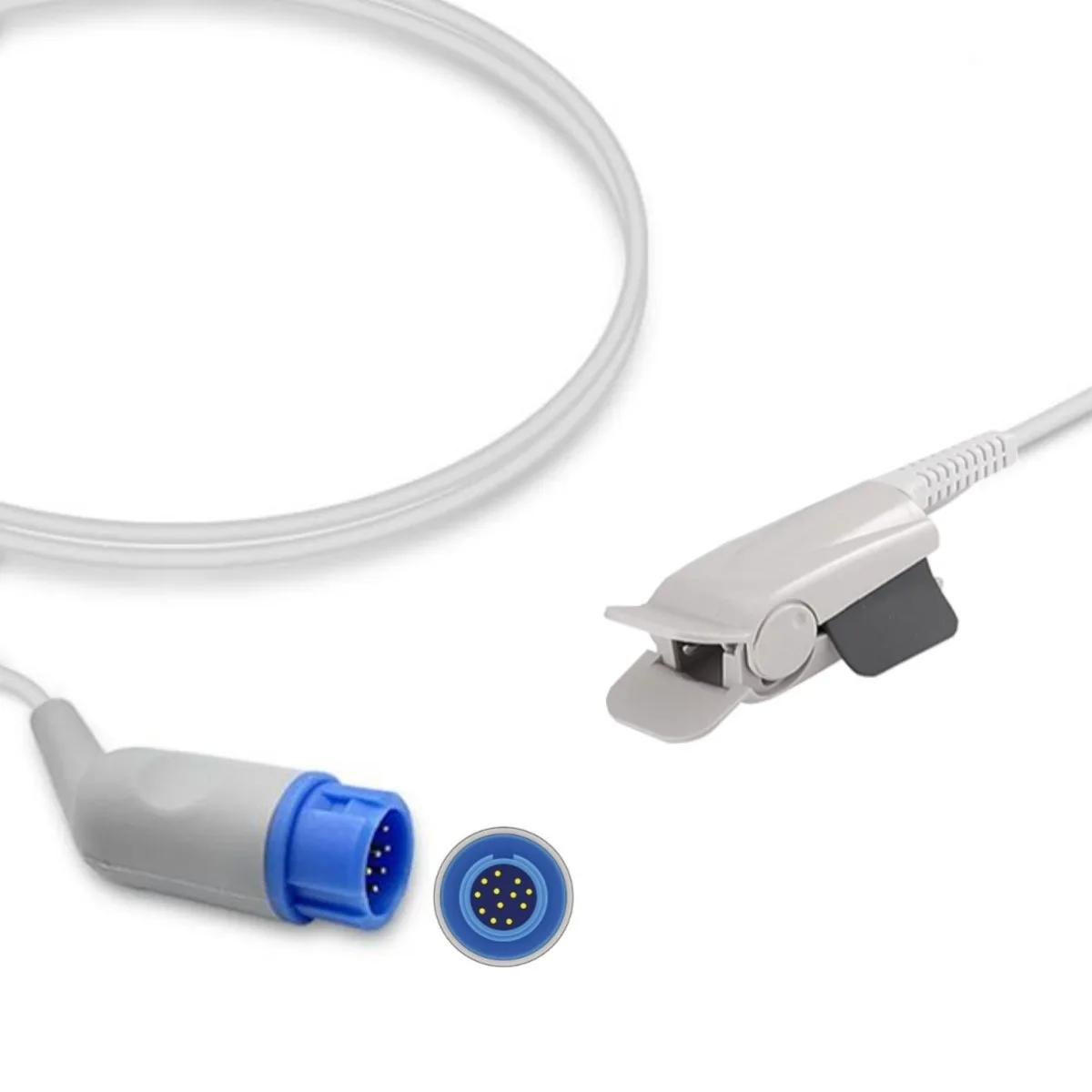 Philips 12-PIN SpO2 Sensor Probe Adult Finger Soft M1190A Compatible