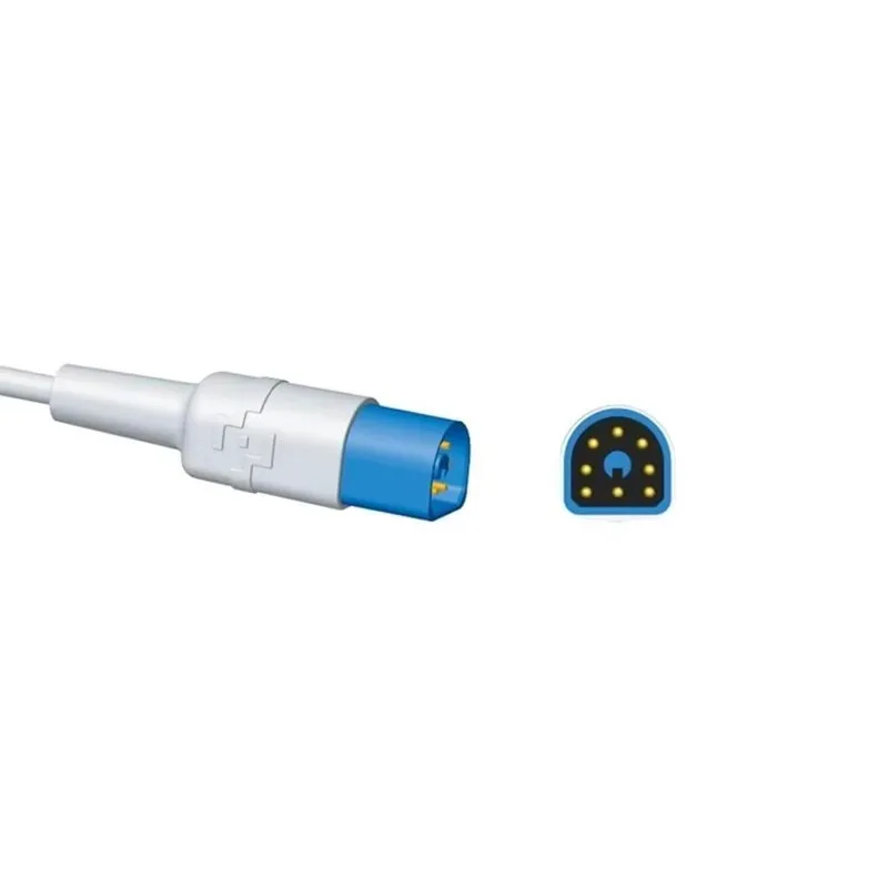 Philips 8-PIN SpO2 Extension Adapter Cable M1943AL Compatible