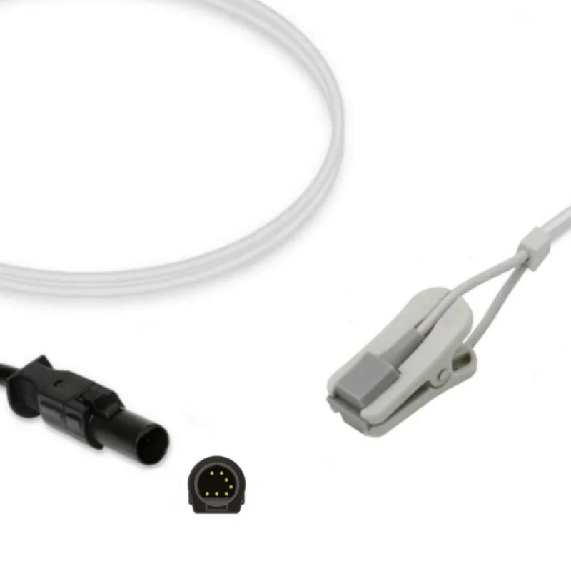 Spacelabs 7-PIN SpO2 Sensor Probe Adult Ear Clip 015-0133-00 Compatible